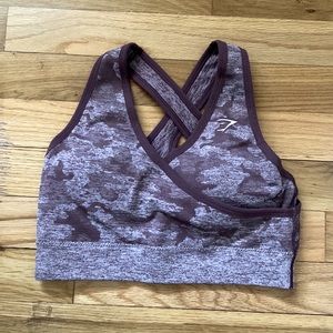 Gymshark Red Camo Sports Bra